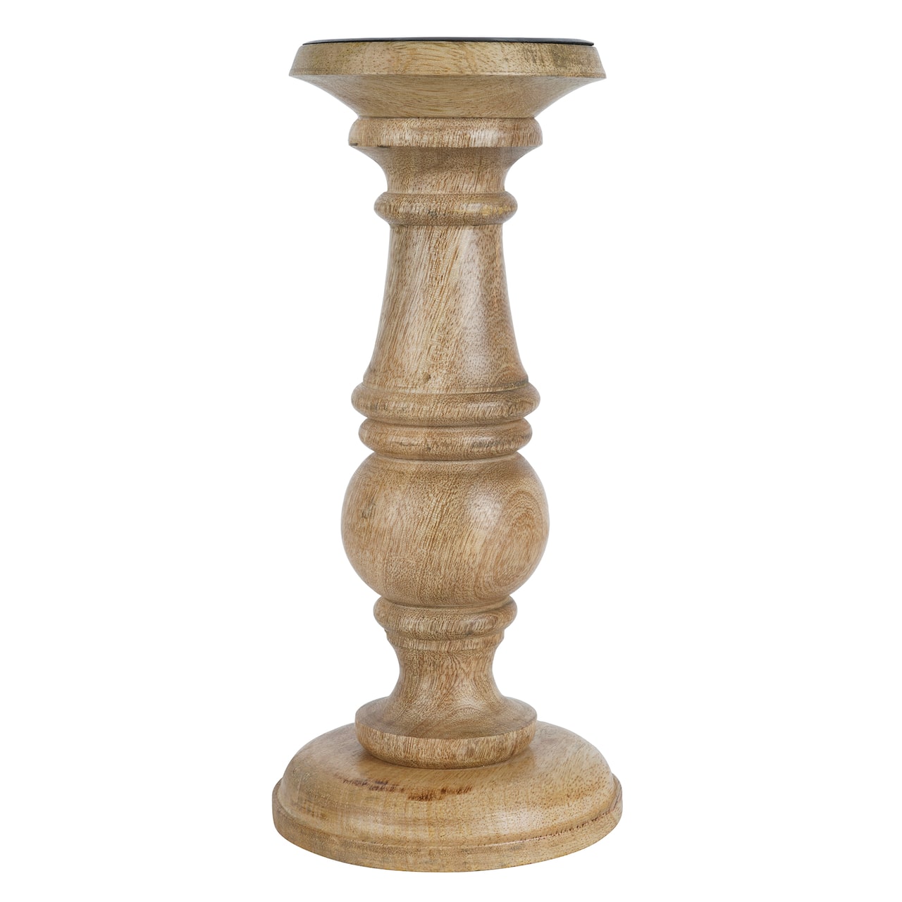 Wood Carved Pillar Candle Holder by Ashland®